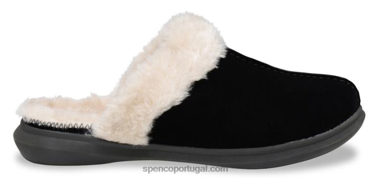 Spenco Footwear preto slide supremo 648F782 mulheres