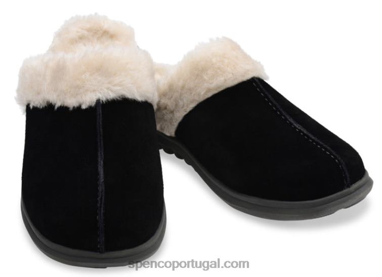 Spenco Footwear preto slide supremo 648F782 mulheres