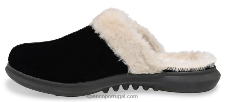 Spenco Footwear preto slide supremo 648F782 mulheres