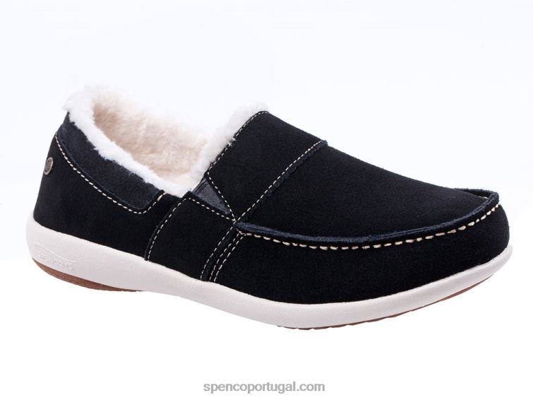 Spenco Footwear preto slip-on aconchegante de festa 648F765 mulheres