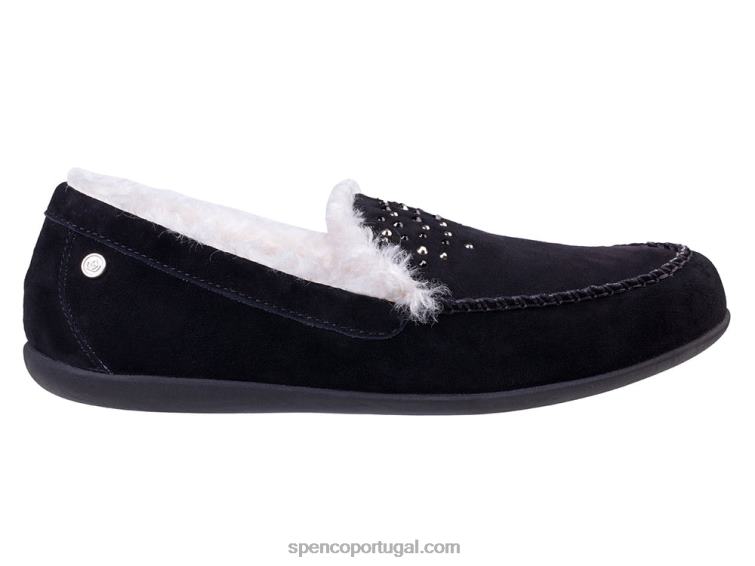 Spenco Footwear preto strass balboa 648F731 mulheres