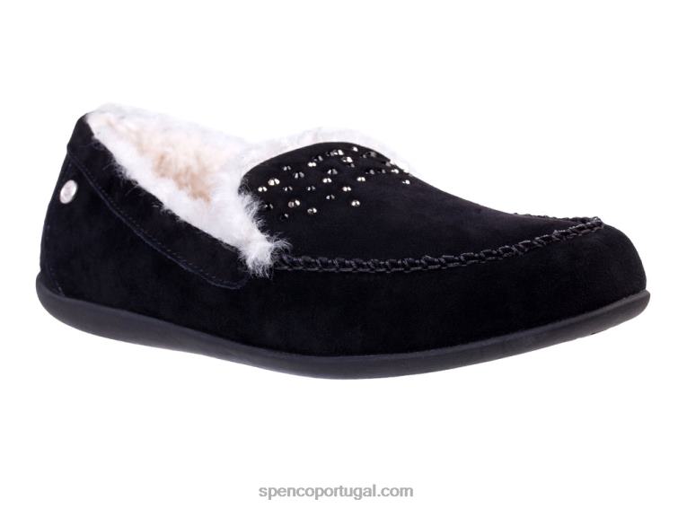 Spenco Footwear preto strass balboa 648F731 mulheres