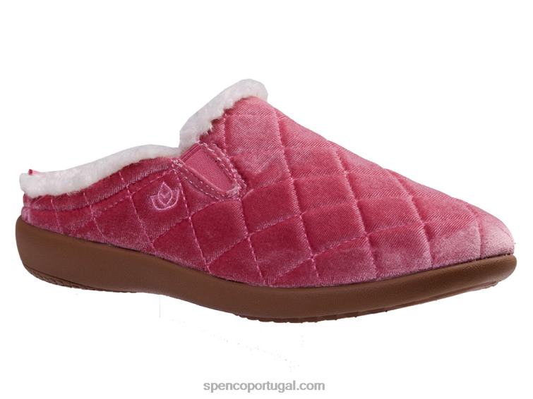 Spenco Footwear rosa chinelo de veludo 648F715 mulheres