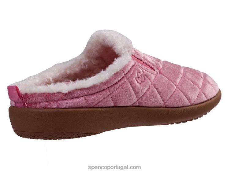 Spenco Footwear rosa chinelo de veludo 648F715 mulheres