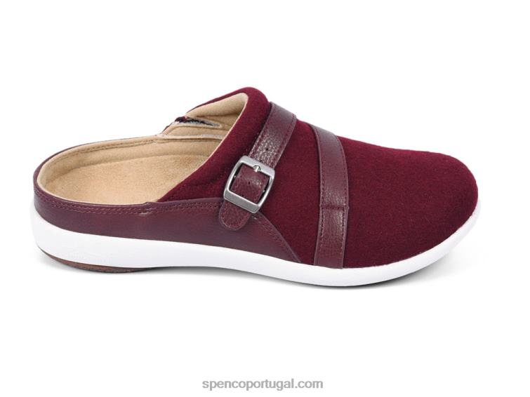 Spenco Footwear Borgonha slide de lã ashton 2020 648F589 mulheres