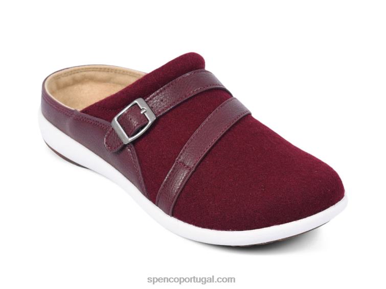 Spenco Footwear Borgonha slide de lã ashton 2020 648F589 mulheres