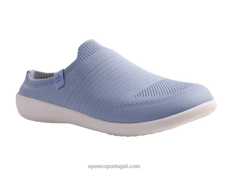 Spenco Footwear azul celeste feliz slide sazonal 648F508 mulheres