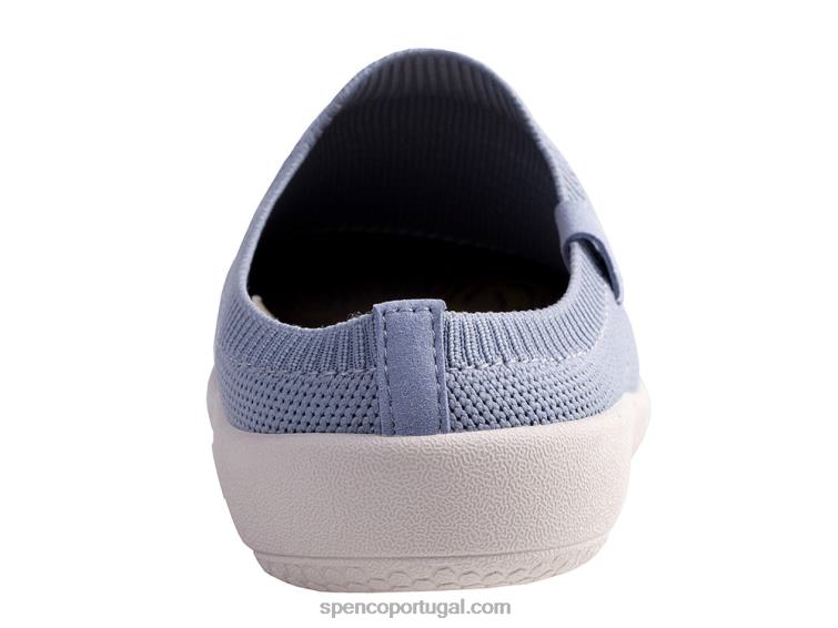 Spenco Footwear azul celeste feliz slide sazonal 648F508 mulheres