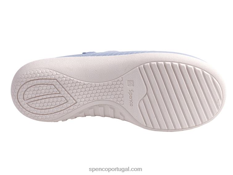 Spenco Footwear azul celeste feliz slide sazonal 648F508 mulheres