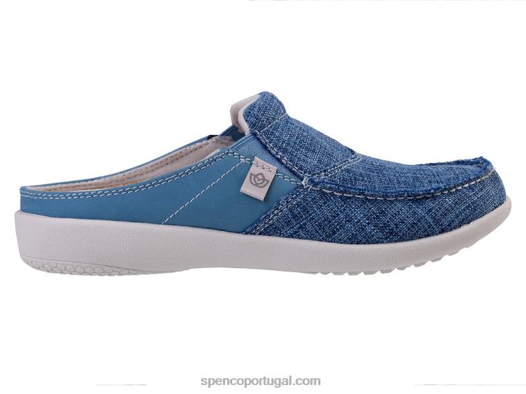 Spenco Footwear azul clássico sesta escorregador de pedras preciosas sazonal 648F444 mulheres