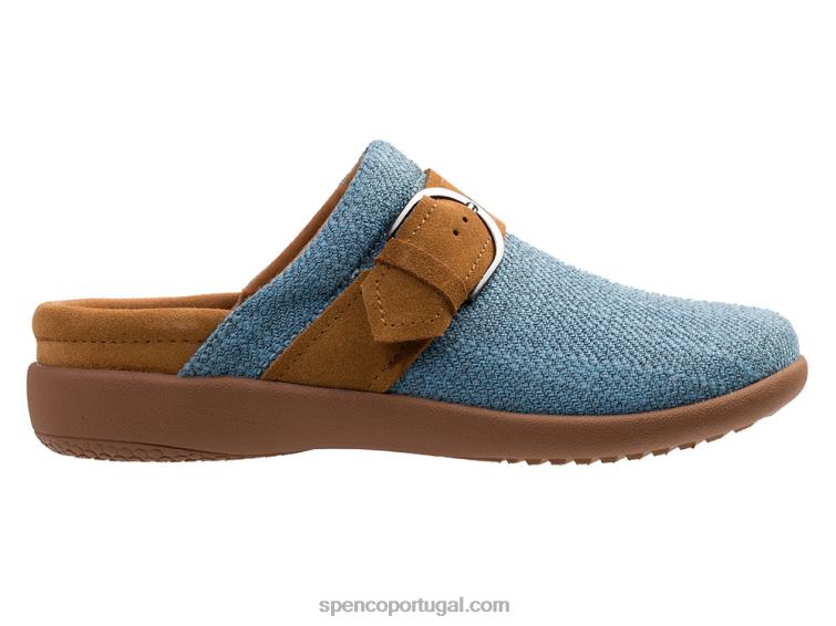 Spenco Footwear azul diapositivo da ária '23 648F345 mulheres