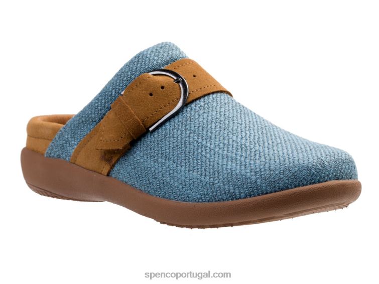 Spenco Footwear azul diapositivo da ária '23 648F345 mulheres