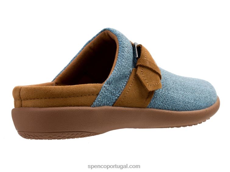Spenco Footwear azul diapositivo da ária '23 648F345 mulheres