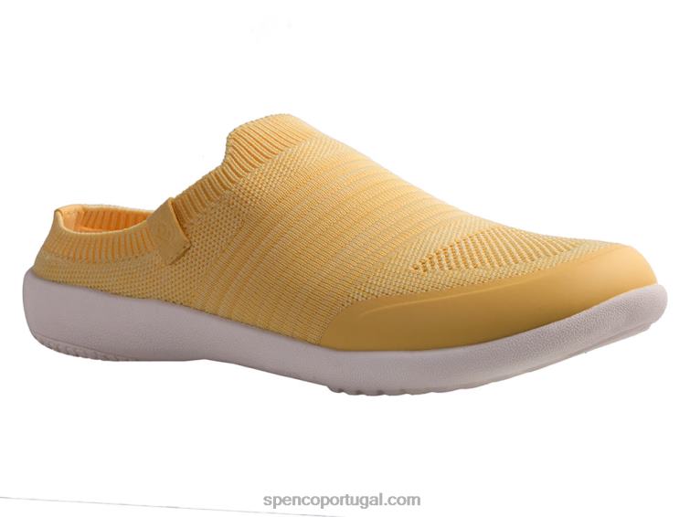 Spenco Footwear banana pálida feliz slide sazonal 648F509 mulheres