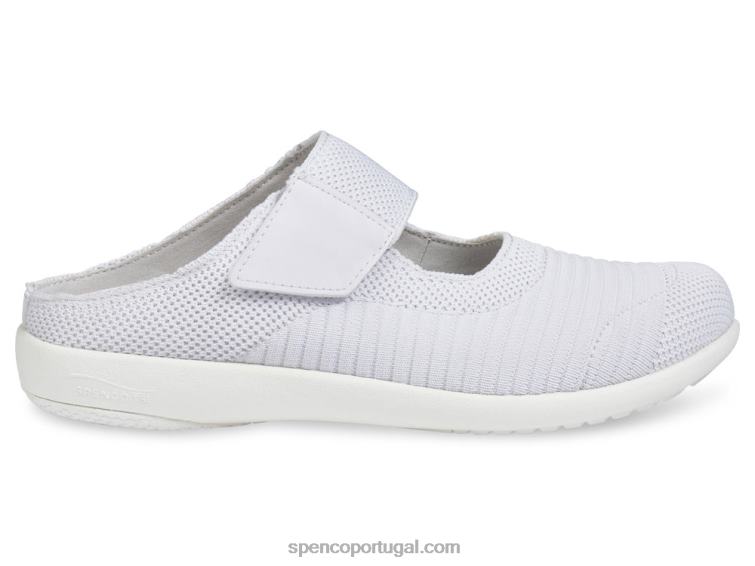 Spenco Footwear branco corrediça de magnólia 648F649 mulheres