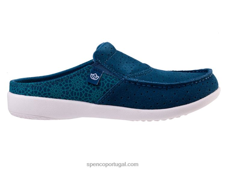 Spenco Footwear cerceta do mar egeu slide sesta mosaico 648F394 mulheres
