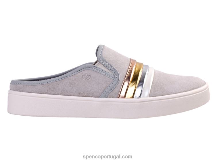 Spenco Footwear cinza claro st. barts slide 648F389 mulheres