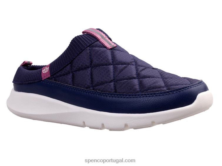 Spenco Footwear marinha slide acolchoado clara 648F427 mulheres