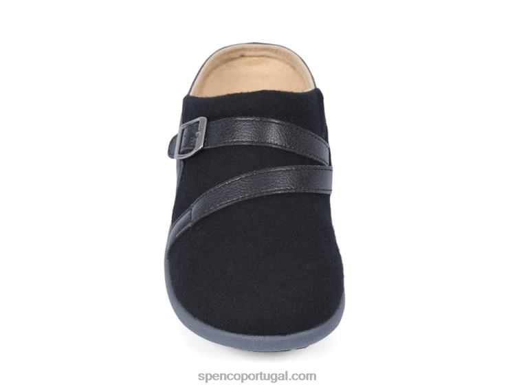 Spenco Footwear preto deslizamento de lã ashton 648F593 mulheres