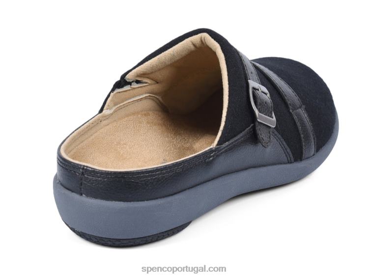Spenco Footwear preto deslizamento de lã ashton 648F593 mulheres