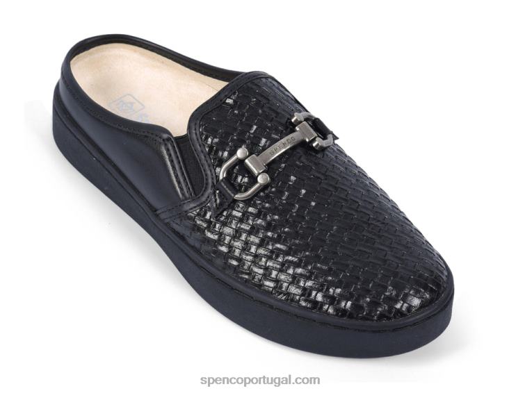 Spenco Footwear preto durham slide 648F608 mulheres