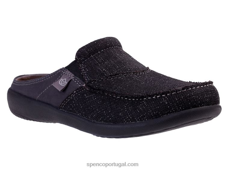 Spenco Footwear preto siesta slide de pedras preciosas clássico 648F447 mulheres