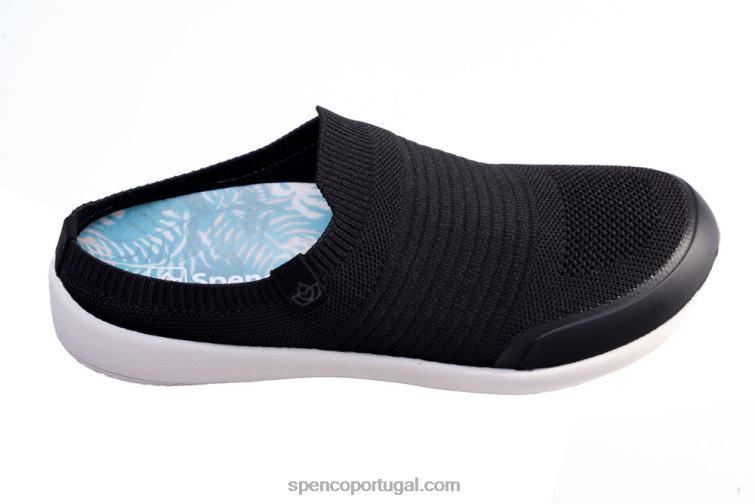 Spenco Footwear preto slide feliz 648F596 mulheres