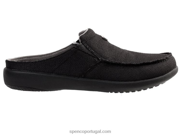 Spenco Footwear preto slide sesta prana 648F307 mulheres