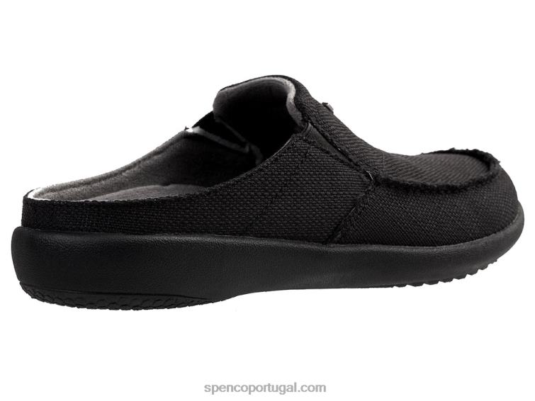 Spenco Footwear preto slide sesta prana 648F307 mulheres