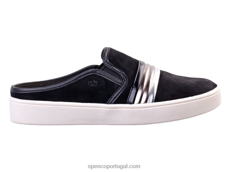 Spenco Footwear preto st. barts slide 648F388 mulheres