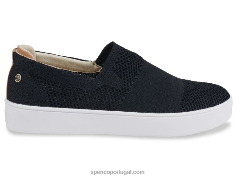 Spenco Footwear preto bahama sem cadarço 648F599 mulheres