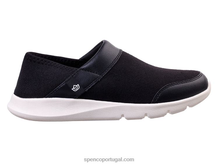 Spenco Footwear preto cabriolet sem cadarço 648F434 mulheres