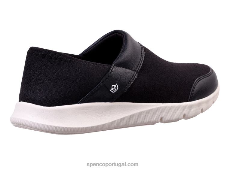 Spenco Footwear preto cabriolet sem cadarço 648F434 mulheres