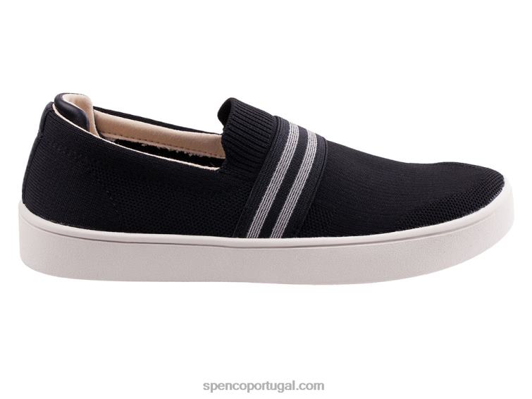Spenco Footwear preto deslizamento marinho 648F575 mulheres