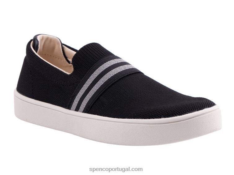 Spenco Footwear preto deslizamento marinho 648F575 mulheres