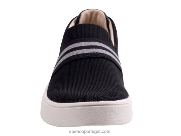 Spenco Footwear preto deslizamento marinho 648F575 mulheres