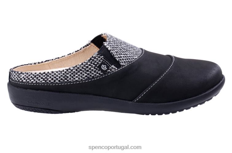 Spenco Footwear preto nuevo harvest slip-on 648F548 mulheres