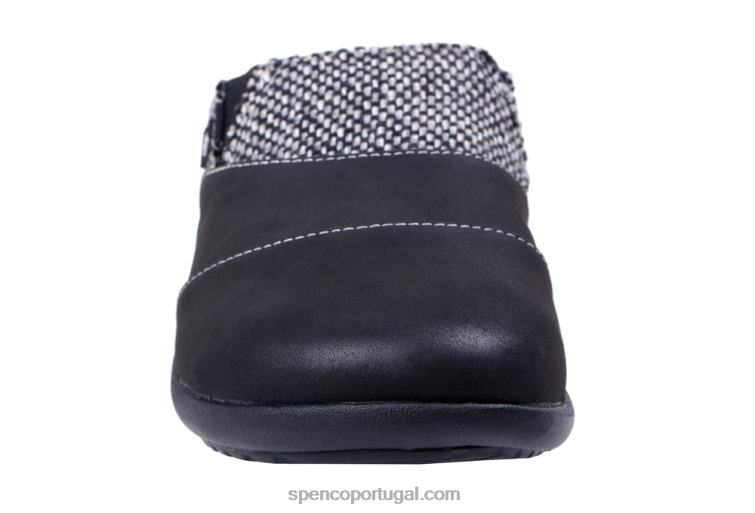 Spenco Footwear preto nuevo harvest slip-on 648F548 mulheres