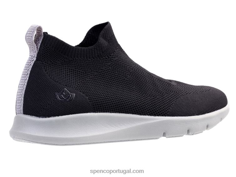 Spenco Footwear preto peek-a-boo slip-on 648F413 mulheres