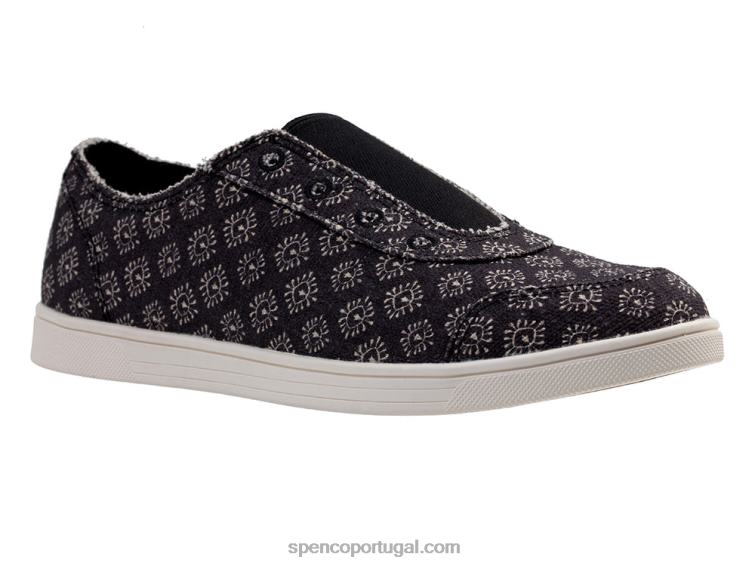 Spenco Footwear Preto macio santa maria batik 648F318 mulheres