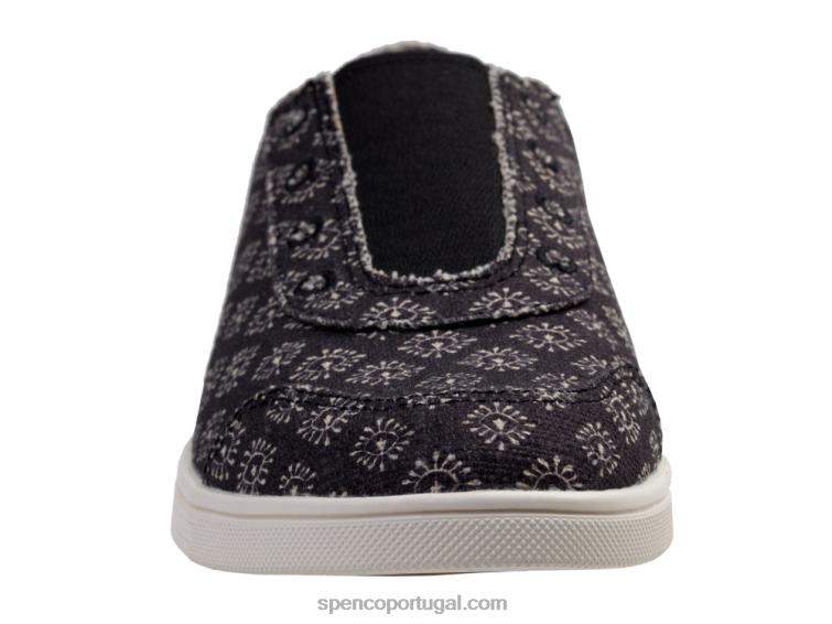 Spenco Footwear Preto macio santa maria batik 648F318 mulheres