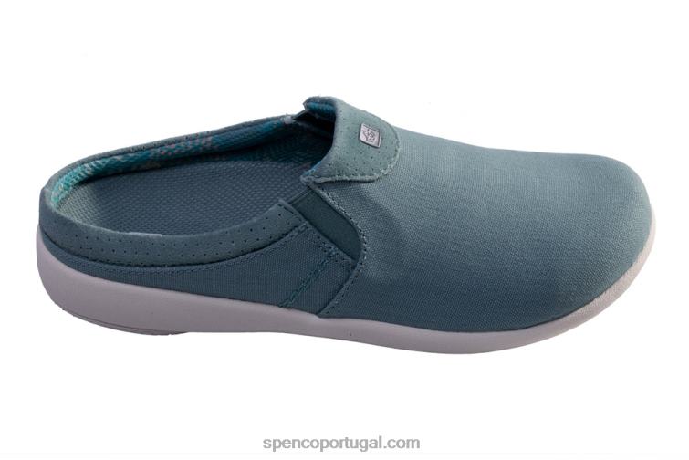 Spenco Footwear azul mineral sesta nova perfurada 648F626 mulheres