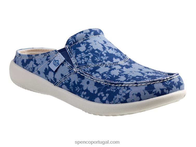 Spenco Footwear azul profundo sesta vintage floral 648F297 mulheres