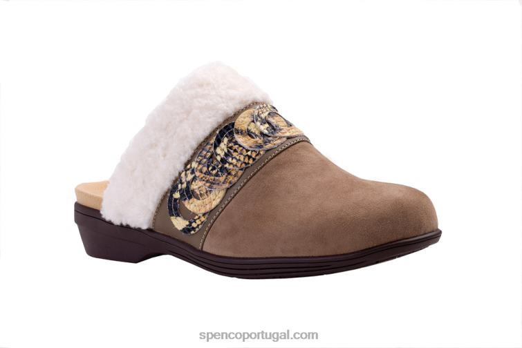 Spenco Footwear fóssil ojai tamanco aconchegante 648F554 mulheres