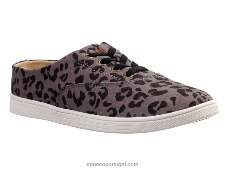 Spenco Footwear leopardo carvão estampa de leopardo khloe kick 648F308 mulheres