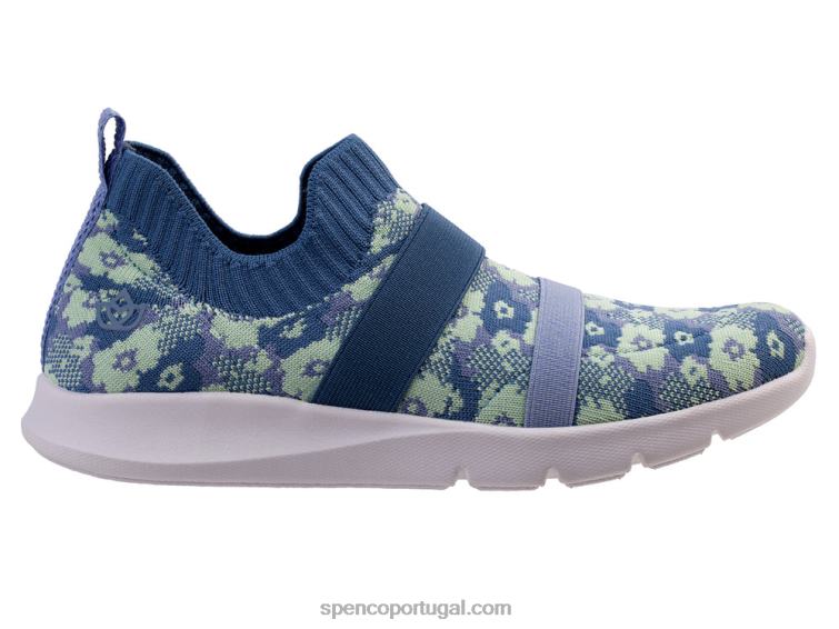 Spenco Footwear pedra azul karma stretch floral 648F522 mulheres