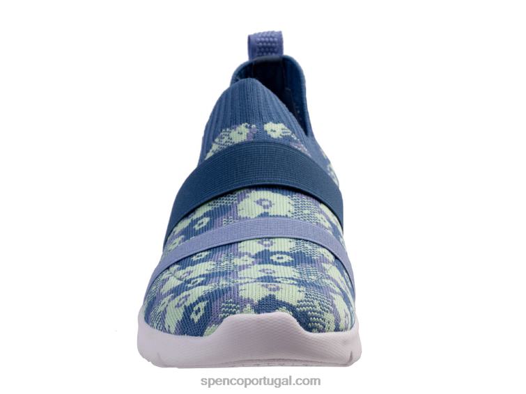 Spenco Footwear pedra azul karma stretch floral 648F522 mulheres