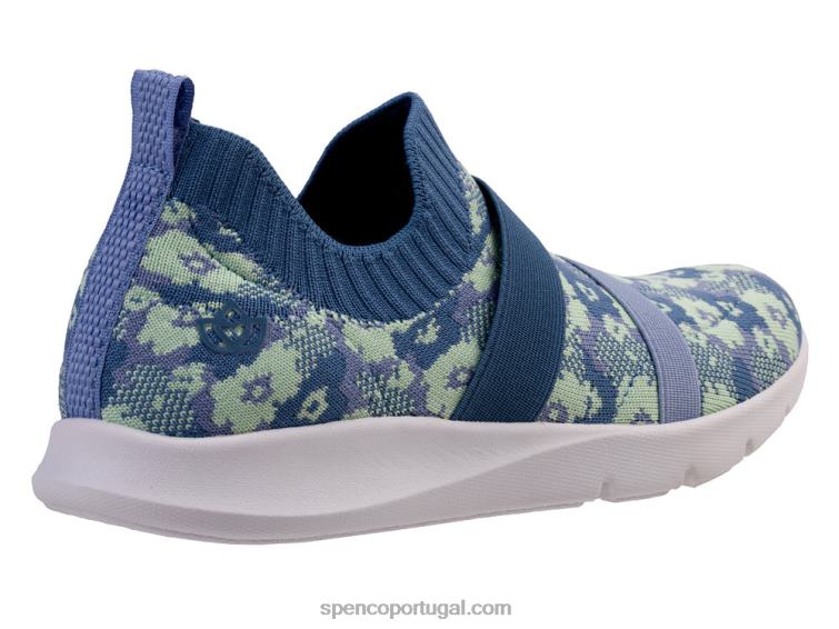 Spenco Footwear pedra azul karma stretch floral 648F522 mulheres