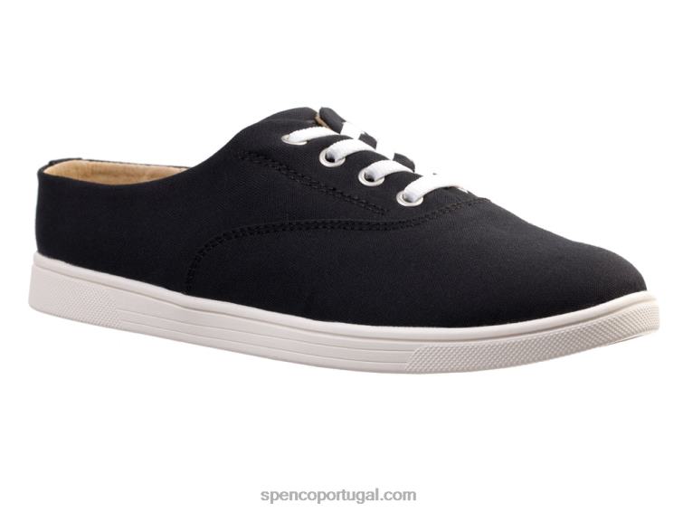 Spenco Footwear preto Khloe Kick Solids 648F314 mulheres