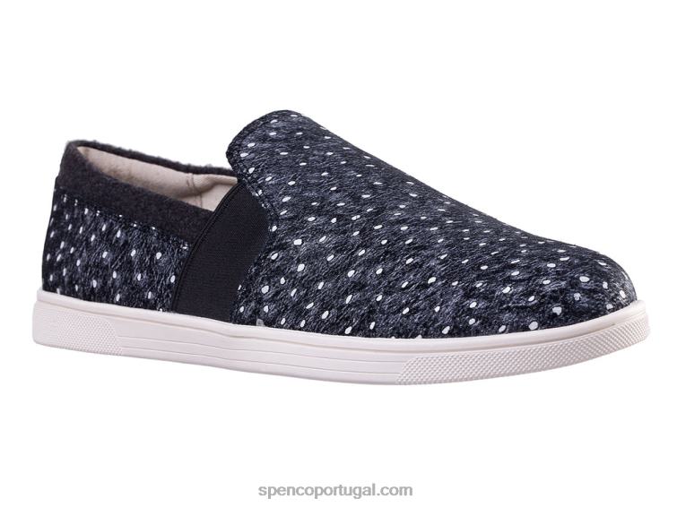 Spenco Footwear preto avestruz santa cruz 648F405 mulheres